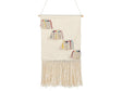 Wall Hanging Beige Cotton Handwoven with Tassels Wall Dcor Hanging Decoration Boho Style Living Room Bedroom Kids Room Beliani