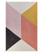 Area Rug Multicolour Cotton 140 x 200 cm Rectangular Hand Woven Modern Design Beliani
