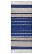 Area Rug Blue and Beige Cotton 80 x 150 cm Rectangular Hand Woven Modern Design Beliani