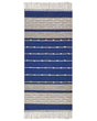 Area Rug Blue and Beige Cotton 80 x 150 cm Rectangular Hand Woven Modern Design Beliani