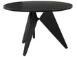 Garden Dining Table Black Aluminium Round  110 cm Outdoor Modern Design Beliani