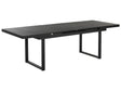Garden Table Black Aluminium 180/240 x 90 cm Extendable Top Outdoor Dining Table Beliani
