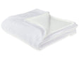 Blaket White Polyester 200 x 220 cm Furry Soft Pile Bed Throw Cover Home Accessory Beliani