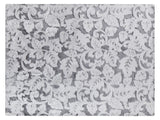 Blanket Grey Polyester 150 x 200 cm Furry Soft Pile Bed Throw Cover Floral Pattern Home Accessory Beliani