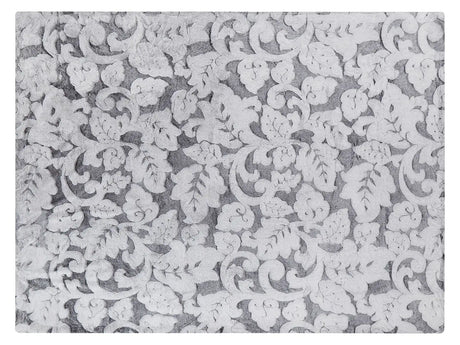 Blanket Grey Polyester 150 x 200 cm Furry Soft Pile Bed Throw Cover Floral Pattern Home Accessory Beliani