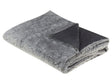 Blanket Grey Polyester 150 x 200 cm Furry Soft Pile Bed Throw Cover Home Accessory Beliani