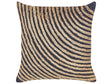 Decorative Cushion Beige and Black Cotton  45 x 45 cm Braided Jute Boho Decor Accessories Beliani
