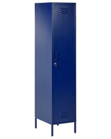 Storage Cabinet Navy Blue Metal Locker with 5 Shelves and Rail Modern Home Office Beliani