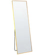 Standing Mirror Gold Aluminium Frame 50 x 156 cm with Stand Modern Design Framed Full Length Beliani