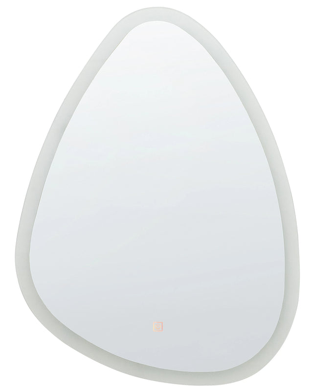 Hanging LED Mirror  78 cm Modern Contemporary Bathroom Vanity Wall Mounted Make-Up Bedroom Beliani