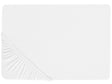 Fitted Sheet White Cotton 90 x 200 cm Elastic Edging Solid Pattern Classic Style for Bedroom Beliani