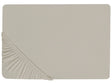 Fitted Sheet Taupe Cotton 180 x 200 cm Elastic Edging Solid Pattern Classic Style for Bedroom Beliani