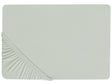 Fitted Sheet Light Green Cotton 160 x 200 cm Elastic Edging Solid Pattern Classic Style for Bedroom Beliani