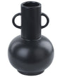 Flower Vase Black Porcelain 26 cm Decorative Table Accessory Minimalist Beliani