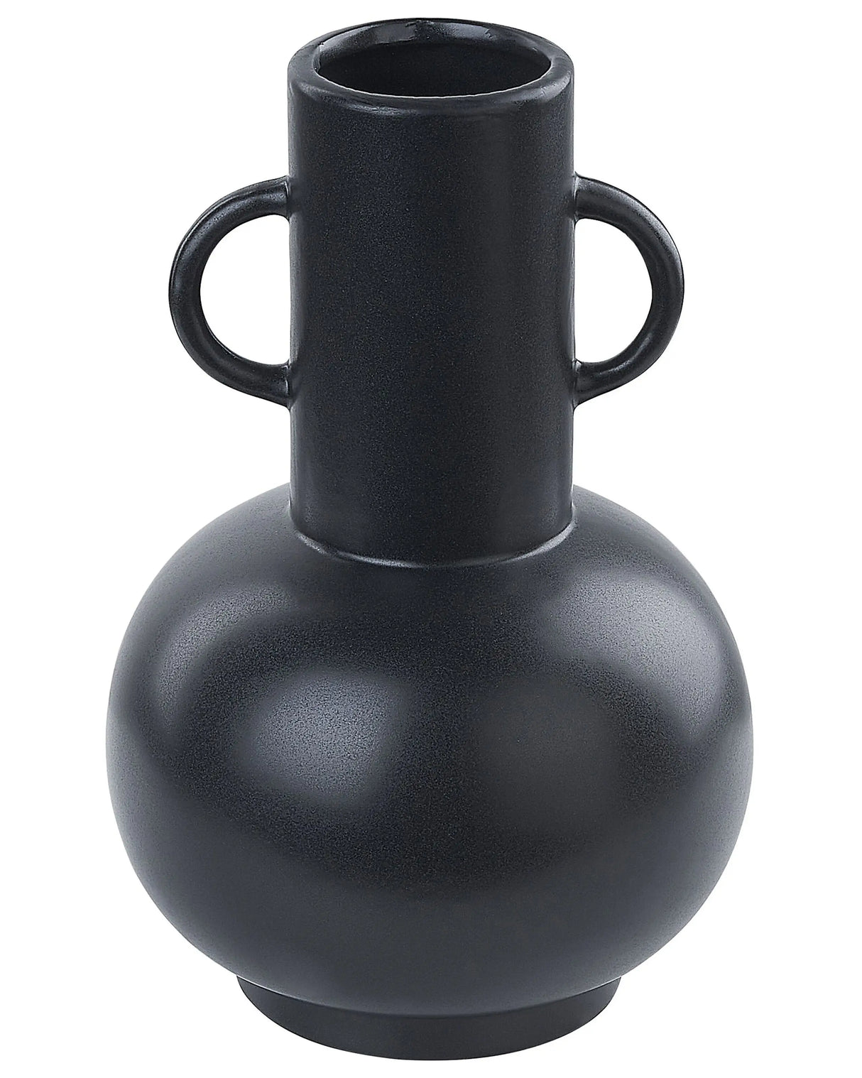 Flower Vase Black Porcelain 26 cm Decorative Table Accessory Minimalist Beliani