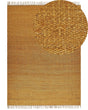 Area Rug Mustard Jute 160  x 230 cm Tassels Handwoven Boho Hallway Bedroom Beliani