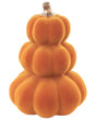 Decorative Figurine Pumpkin Orange Ceramic Velvet Finish Handmade Tabletop Home Accessory Decoration Glam Modern Design Beliani