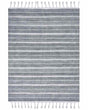 Area Rug  Light Grey Fabric 160 x 230 cm Living Room Bedroom Stripe Pattern Modern Beliani