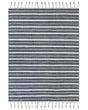 Area Rug Blue Fabric 160 x 230 cm Living Room Bedroom Stripe Pattern Modern Beliani