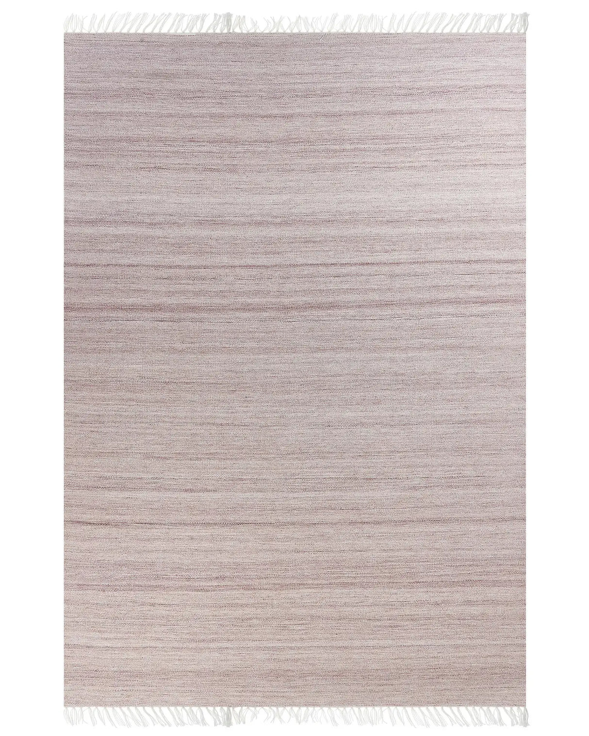 Area Rug Light Red Recycled PET160 x 230 cm Indoor Outdoorwith Fringe Beliani