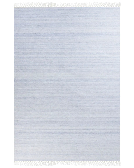 Area Rug Light Blue Recycled PET 80 x 150 cm Indoor Outdoorwith Fringe Beliani