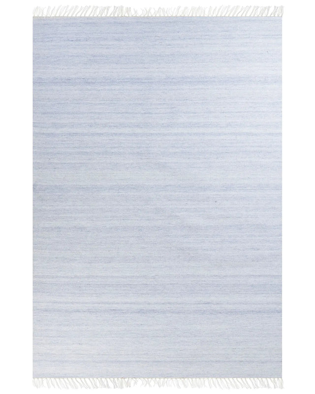 Area Rug Light Blue Recycled PET 80 x 150 cm Indoor Outdoorwith Fringe Beliani