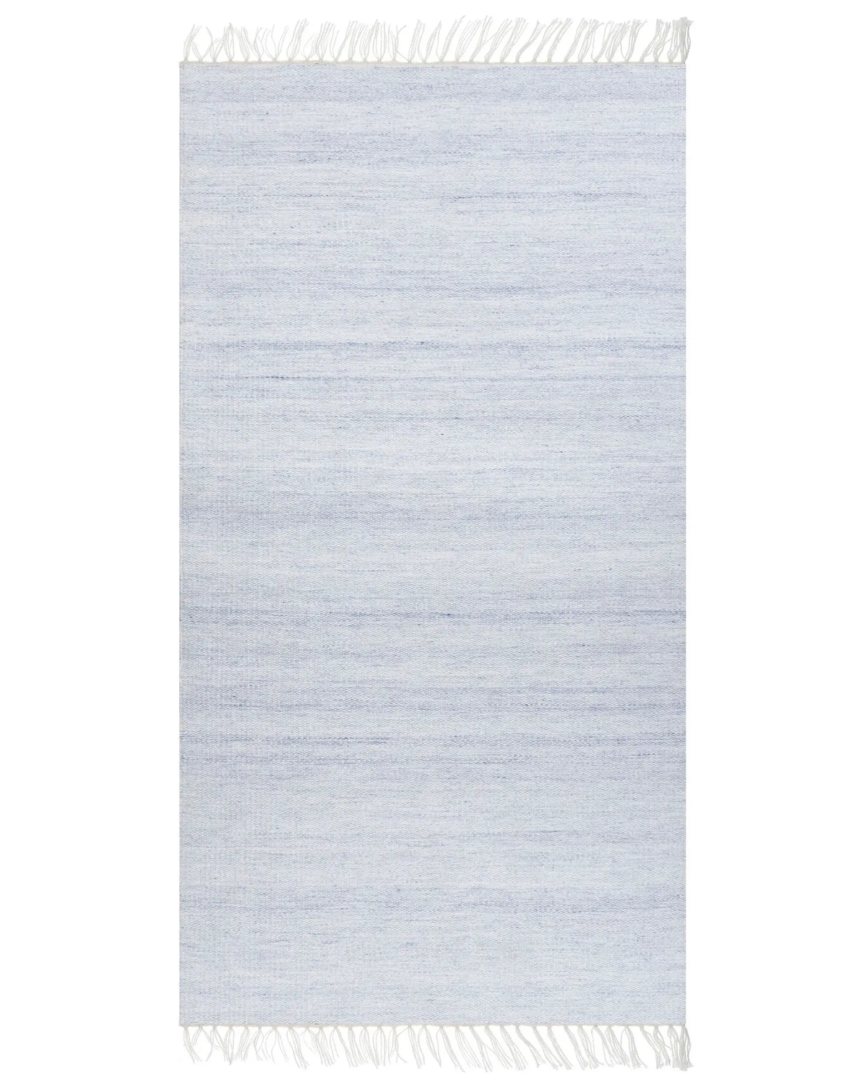 Area Rug Light Blue Recycled PET 80 x 150 cm Indoor Outdoorwith Fringe Beliani