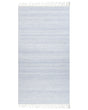 Area Rug Light Blue Recycled PET 80 x 150 cm Indoor Outdoorwith Fringe Beliani
