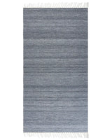 Area Rug Grey Recycled PET 80 x 150 cm Indoor Outdoorwith Fringe Beliani