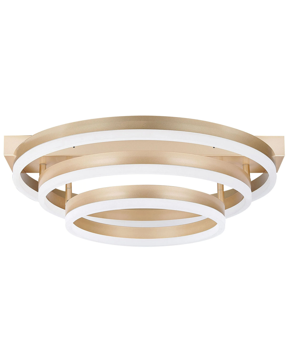 Ceiling Lamp Gold Aluminium PS Integrated LED Lights Round Shape Decorative Modern Glamour Lighting Beliani