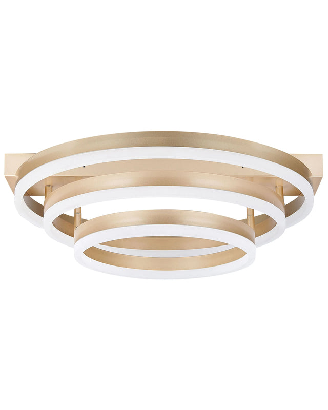Ceiling Lamp Gold Aluminium PS Integrated LED Lights Round Shape Decorative Modern Glamour Lighting Beliani