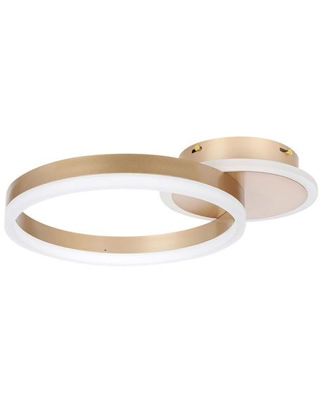 LED Lamp Gold Aluminum Single Circle Ring Round Base Glam Minimalistic Living Room Bedroom Beliani