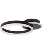 LED Lamp Dark Brown Aluminum Single Circle Ring Round Base Glam Minimalistic Living Room Bedroom Beliani