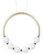 Pendant Lamp Gold Aluminium Integrated LED Light Novelty Round Shape Hanging Modern Glamour Lighting Beliani
