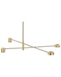 Pendant Lamp 4 Lights Gold Metal Frame Minimalist Modern Living Room Bedroom Beliani