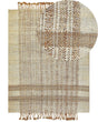 Area Rug Beige Jute 160 x 230 cm Rectangular with Tassels Geometric Pattern Handwoven Boho Style Bedroom Living Room Beliani