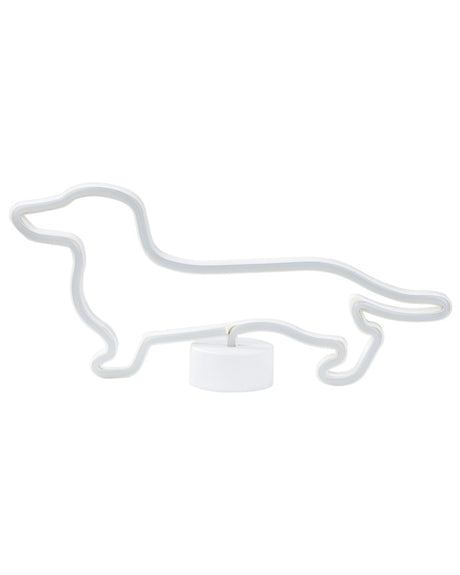 Led Neon Light Dog Blue PVC Lights Batteries Operated Decorative Dachshund Light  Beliani