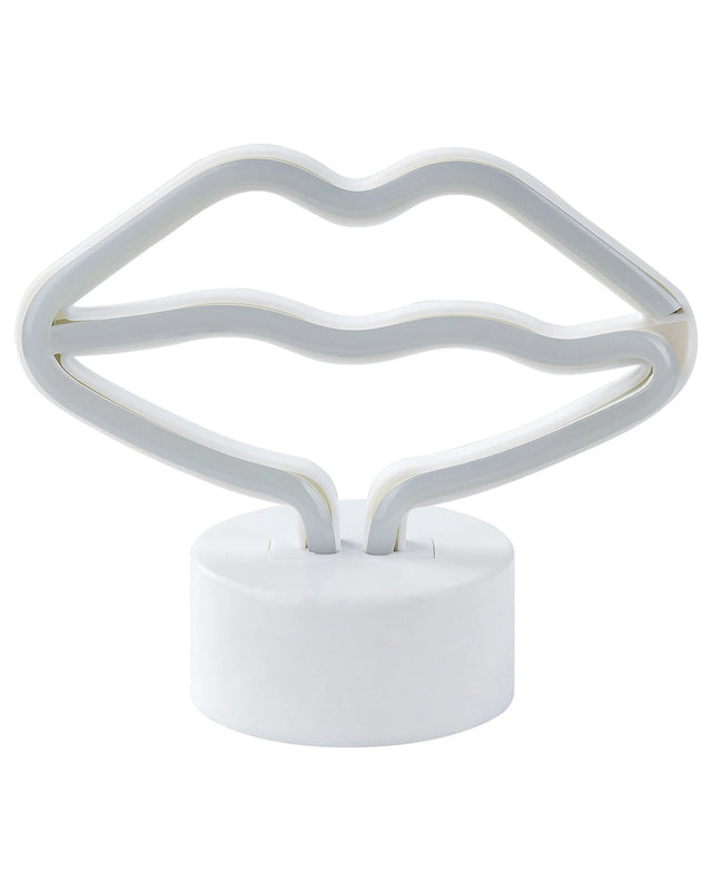 Led Neon Light Lips Pink PVC Lights Batteries Operated Decorative Light  Beliani