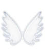 Wall LED Neon Light Angel Wings White PVC Wall Mount Lights Decorative Light  Beliani