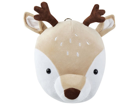 Plush Animal Head Wall Decor Beige Cotton Deer Head Kid's Room Toy Decoration Accessory Beliani