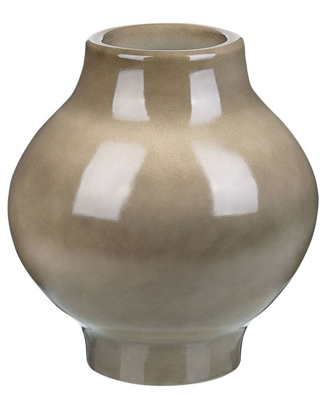 Decorative Vase Taupe Terracotta Elegant Modern Living Room Bedroom Beliani