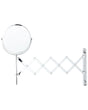 Makeup Mirror Silver Iron  19 cm Wall Mounted Extension Arm Double Sided Magnifying Bathroom Accessories Beliani