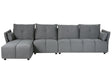 Right Hand Corner Sofa Dark Grey 4 Seater Extra Backrest Cushions Modern Beliani