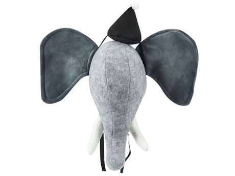 Plush Animal Head Wall Decor Grey Cotton Elephant Head Kid's Room Toy Decoration Accessory Beliani