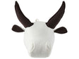 Plush Animal Head Wall Decor White Cotton Bull Head Kid's Room Toy Decoration Accessory Beliani