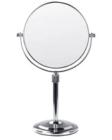 Makeup Mirror Silver Metal  20 Double-Sided Reversible Dressing Table Mirror Magnifyng Beliani