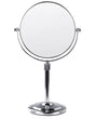 Makeup Mirror Silver Metal  20 Double-Sided Reversible Dressing Table Mirror Magnifyng Beliani