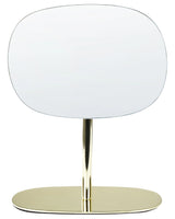 Makeup Mirror Gold Metal 20 x 14 cm Dressing Table Swivel Mirror Decorative Beliani
