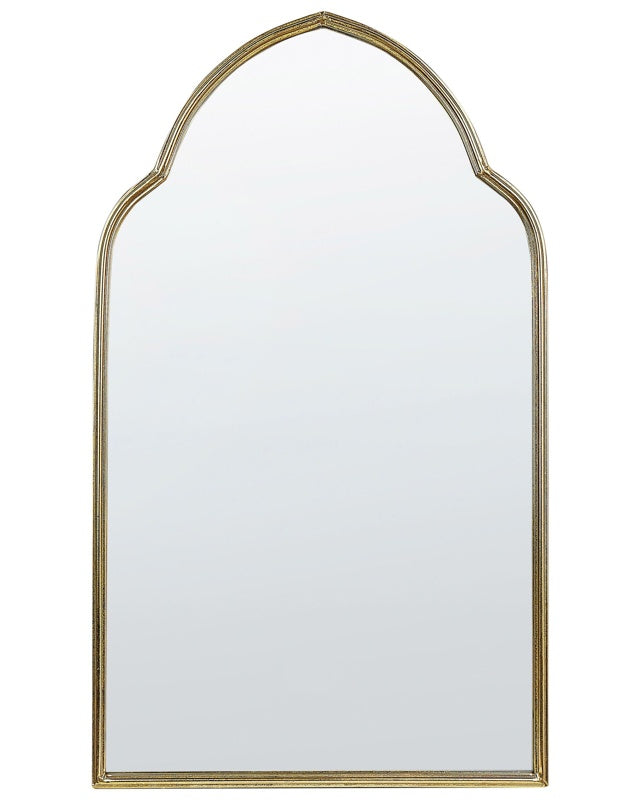 Wall Mirror Gold Metal Frame 54 x 100 cm Decorative Handmade Glamour Living Room Accent Piece Beliani