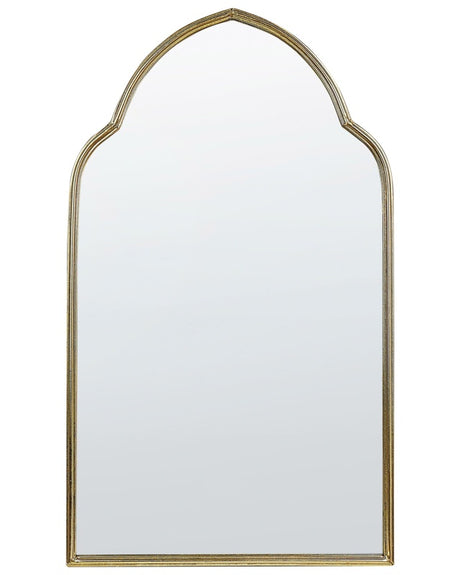 Wall Mirror Gold Metal Frame 54 x 100 cm Decorative Handmade Glamour Living Room Accent Piece Beliani